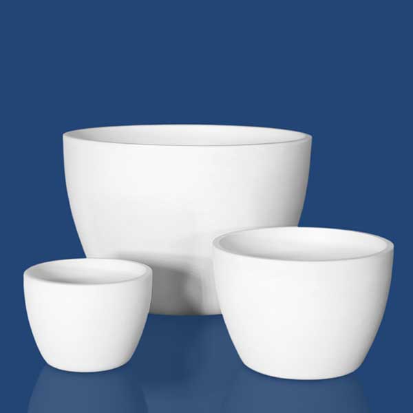 Crucibles Conical - Squat Shape - Alumina dense - AL99-G - CCB